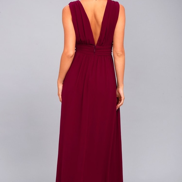 Heavenly Hues Burgundy Maxi Dress - Picture 3 of 5
